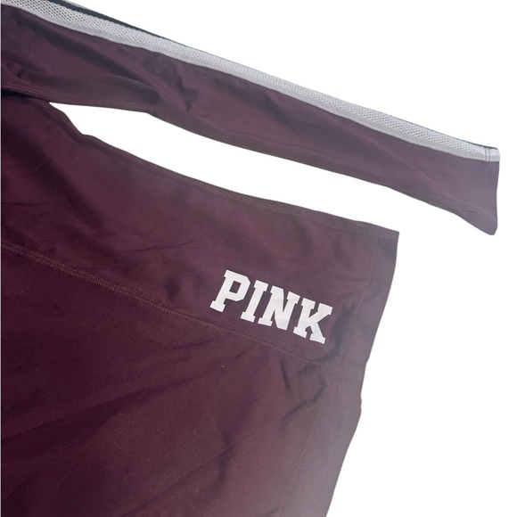 PINK Victoria's Secret Burgundy Sport Top Size M - Picture 3 of 8